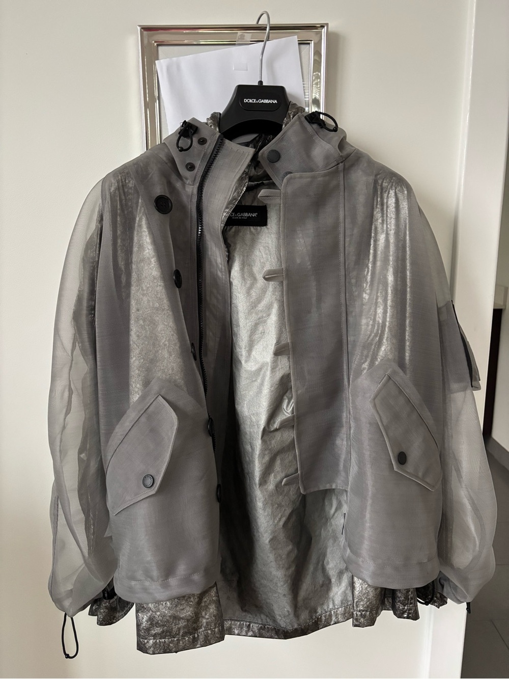 Dolce & Gabbana Men's Silver Layered Jacket